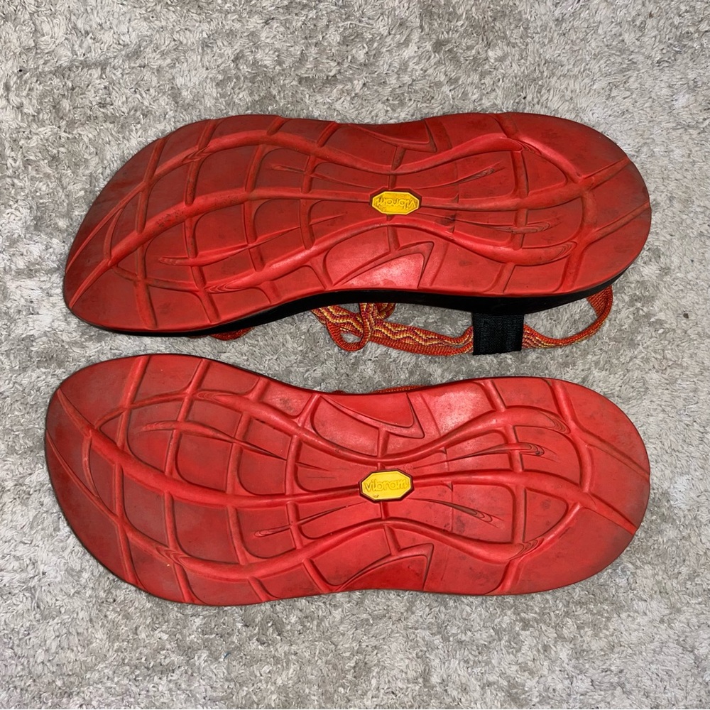 WOMENS CHACOS | Orange Yellow | multi strap sandal | water, hiking, travel shoe - Picture 3 of 6